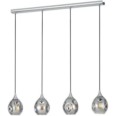 Eglo , Schwarz, Chromfarben , Metall, Glas , länglich , 16x110x109 cm , Eglo , Schwarz, Chromfarben , Metall, Glas , länglich , 16x110x109 cm ,