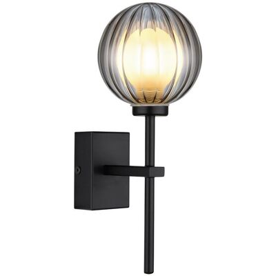 Globo , Schwarz , Metall, Glas , Kugel , 10x26 cm , CE , Globo , Schwarz , Metall, Glas , Kugel , 10x26 cm , CE ,