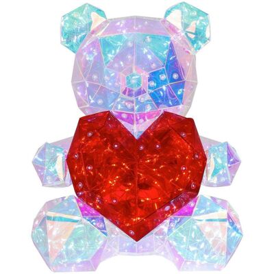 Bunino , Rot, Transparent , Kunststoff , 19x30x23 cm , mit Schalter , Bunino , Rot, Transparent , Kunststoff , 19x30x23 cm , mit Schalter ,