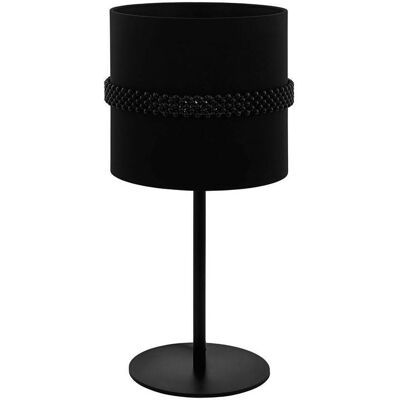 Eglo , Schwarz , Metall, Glas, Textil , länglich , 45.5 cm , mit Schalter , Eglo , Schwarz , Metall, Glas, Textil , länglich , 45.5 cm , mit Schalter ,