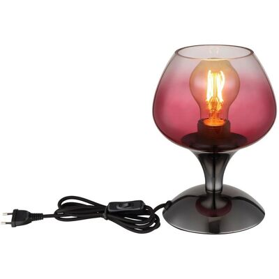 Globo , Klar, Brombeere , Metall , rund , 20.5 cm , CE , Wippschalter , Globo , Klar, Brombeere , Metall , rund , 20.5 cm , CE , Wippschalter ,