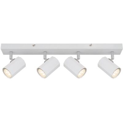Globo , Weiß , Metall , 6x14.5x53 cm , CE , verstellbare Spotlights , Globo , Weiß , Metall , 6x14.5x53 cm , CE , verstellbare Spotlights ,
