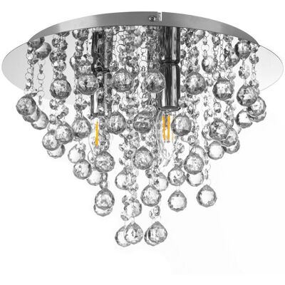 James Wood , Klar, Chromfarben , Metall, Glas , 26 cm , Beleuchtung, Innenleuchten, Deckenleuchten James Wood , Klar, Chromfarben , Metall, Glas , 26 cm , Beleuchtung, Innenleuchten, Deckenleuchten