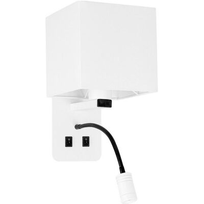 Möbelix , Weiß , Metall , rechteckig , 16x40x21.5 cm , RoHS, Europäischer Sicherheitsstandard , Flexarm, Touch (on/off), LED-Leuchtmittel austauschbar , Möbelix , Weiß , Metall , rechteckig , 16x40x21.5 cm , RoHS, Europäischer Sicherheitsstandard , Flexarm, Touch (on/off), LED-Leuchtmittel austauschbar ,