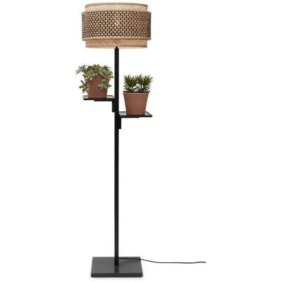 Good & Mojo Bambus Stehlampe mit Regalen - Umweltfreundliche Beleuchtung Good & Mojo Bambus Stehlampe mit Regalen - Umweltfreundliche Beleuchtung