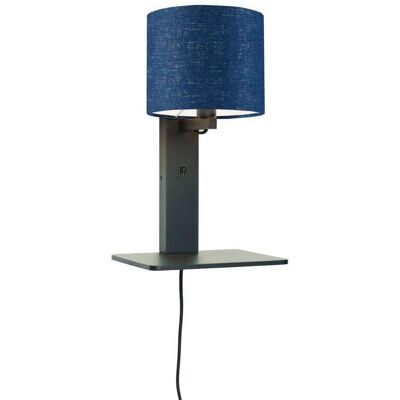 Good & Mojo , Blau, Schwarz , Holz, Textil , Bambus , 24x36x19 cm , LED-Leuchtmittel austauschbar , Good & Mojo , Blau, Schwarz , Holz, Textil , Bambus , 24x36x19 cm , LED-Leuchtmittel austauschbar ,