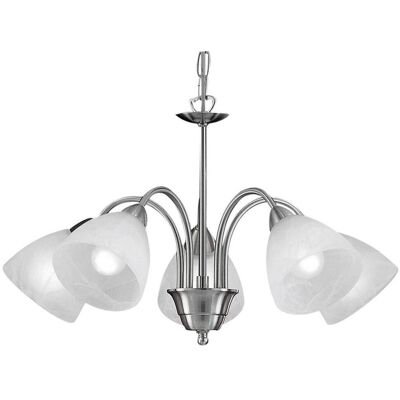 Eglo , Nickelfarben, Alabasterfarben , Metall, Glas , länglich , 110 cm , Eglo , Nickelfarben, Alabasterfarben , Metall, Glas , länglich , 110 cm ,