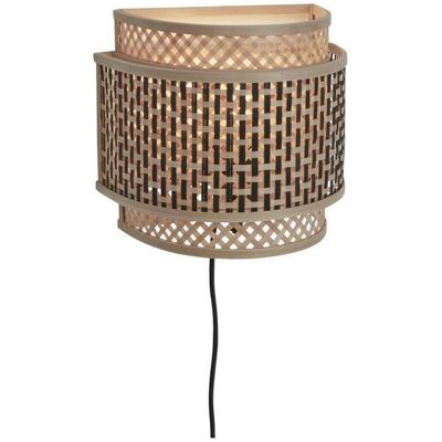 Good & Mojo , Naturfarben, Schwarz , Holz , Bambus , 12x21x24 cm , LED-Leuchtmittel austauschbar , Good & Mojo , Naturfarben, Schwarz , Holz , Bambus , 12x21x24 cm , LED-Leuchtmittel austauschbar ,