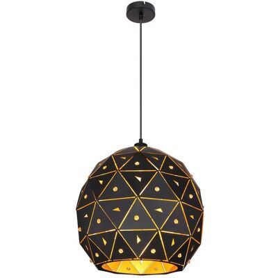 Globo , Klar, Schwarz, Goldfarben , Metall, Glas , 120 cm , CE , Globo , Klar, Schwarz, Goldfarben , Metall, Glas , 120 cm , CE ,