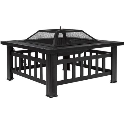 Möbelix , Schwarz , Metall , quadratisch , 81x45x81 cm , Grillfunktion, hitzebeständig , Freizeit im Garten, Gartenaccessoires, Feuerschalen Möbelix , Schwarz , Metall , quadratisch , 81x45x81 cm , Grillfunktion, hitzebeständig , Freizeit im Garten, Gartenaccessoires, Feuerschalen
