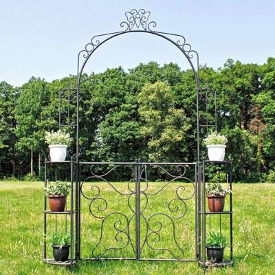 GARDEN PLEASURE Laki Rosenbogen - Stahl, Schwarz, 29x156x233cm GARDEN PLEASURE Laki Rosenbogen - Stahl, Schwarz, 29x156x233cm