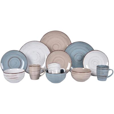Luca Bessoni , Blau, Braun, Weiß , Keramik , Abstraktes , 350 ml,600 ml , Lfgb , lebensmittelecht , Luca Bessoni , Blau, Braun, Weiß , Keramik , Abstraktes , 350 ml,600 ml , Lfgb , lebensmittelecht ,