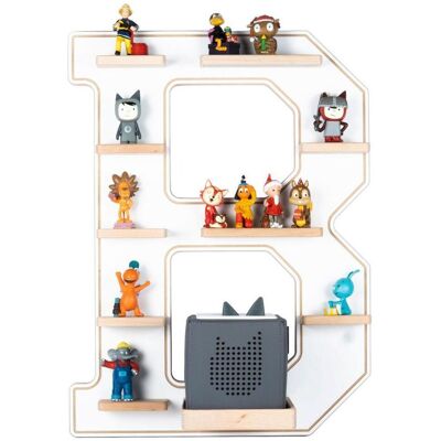 BOARTI Weißes Buchstaben Wandregal für Toniebox - Kinderzimmer BOARTI Weißes Buchstaben Wandregal für Toniebox - Kinderzimmer