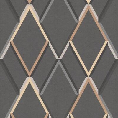 WOW Geometrische Graue Tapete - Wanddekoration WOW Geometrische Graue Tapete - Wanddekoration