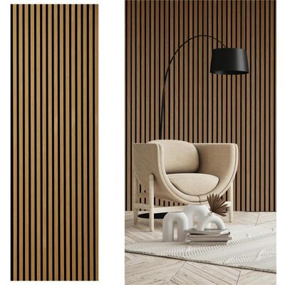 Novel Akustikpaneel, Eichefarben, Holz, Kunststoff, Holzwerkstoff, Eiche, furniert, Holz, 56x1.8x244 cm, FSC Mix, Montage ohne Bohren, Tapeten & Wandverkleidungen, Akustikpaneele Novel Akustikpaneel, Eichefarben, Holz, Kunststoff, Holzwerkstoff, Eiche, furniert, Holz, 56x1.8x244 cm, FSC Mix, Montage ohne Bohren, Tapeten & Wandverkleidungen, Akustikpaneele