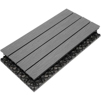 Ambia Garden Terrassenfliese, Grau, Holzwerkstoff, 60x2.1x30 cm, Global Recycled Standard (Grs), rutschfest, witterungsbeständig, lichtunempfindlich, Teppiche und Böden, Terrassenböden & Balkonböden, Terrassenfliesen Ambia Garden Terrassenfliese, Grau, Holzwerkstoff, 60x2.1x30 cm, Global Recycled Standard (Grs), rutschfest, witterungsbeständig, lichtunempfindlich, Teppiche und Böden, Terrassenböden & Balkonböden, Terrassenfliesen
