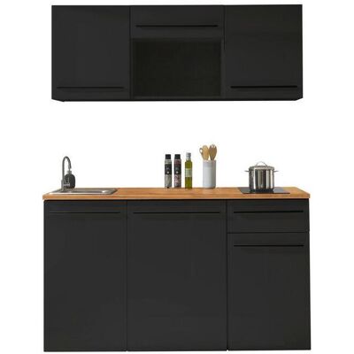 P & B Küchenblock, Schwarz, Eichefarben, Holzwerkstoff, 1 Schublade(n),1 Schublade(n) Schubladen, nur wie online abgebildet bestellbar, E, 160 cm, Küchen, Küchenzeilen & Küchenblöcke, Küchenzeilen, Küchenzeilen mit Geräten P & B Küchenblock, Schwarz, Eichefarben, Holzwerkstoff, 1 Schublade(n),1 Schublade(n) Schubladen, nur wie online abgebildet bestellbar, E, 160 cm, Küchen, Küchenzeilen & Küchenblöcke, Küchenzeilen, Küchenzeilen mit Geräten