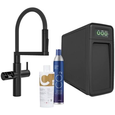 Visiona Küchenarmatur, Schwarz, Metall, Kunststoff, 1.5 l, 20x43.9x51.60 cm, Reach, DIN EN ISO 14001, DIN EN ISO 9001, Made in EU, CE, Antikalk-Strahlregler, eingebautes Geräteabsperrventil, flexible Anschlussschläuche, Sprudelwasser, Trinkwassersystem, K Visiona Küchenarmatur, Schwarz, Metall, Kunststoff, 1.5 l, 20x43.9x51.60 cm, Reach, DIN EN ISO 14001, DIN EN ISO 9001, Made in EU, CE, Antikalk-Strahlregler, eingebautes Geräteabsperrventil, flexible Anschlussschläuche, Sprudelwasser, Trinkwassersystem, K