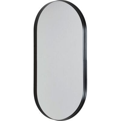 Mid.you Wandspiegel, Schwarz, Metall, Glas, Holzwerkstoff, oval, 50x100x5 cm, Bsci, senkrecht und waagrecht montierbar, Garderobe, Garderobenspiegel Mid.you Wandspiegel, Schwarz, Metall, Glas, Holzwerkstoff, oval, 50x100x5 cm, Bsci, senkrecht und waagrecht montierbar, Garderobe, Garderobenspiegel