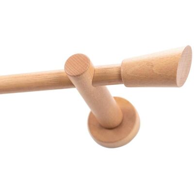 GARESA MOLIS Gardinenstange - rotbuchefarben - 100cm - 20mm - Holz & Metall GARESA MOLIS Gardinenstange - rotbuchefarben - 100cm - 20mm - Holz & Metall