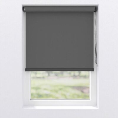 Verdunkelungsrollo, Anthrazit, Textil, Uni, 90x190 cm, Länge universell einstellbar, gleichfarbige Rückseite, Alu-Unterleiste, Heimtextilien, Vorhänge, Rollos, Rollos Verdunkelungsrollo, Anthrazit, Textil, Uni, 90x190 cm, Länge universell einstellbar, gleichfarbige Rückseite, Alu-Unterleiste, Heimtextilien, Vorhänge, Rollos, Rollos