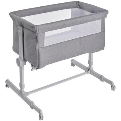My Baby Lou Beistellbett, Weiß, Grau, Metall, Kunststoff, Textil, Holzwerkstoff, 56x89x81 cm, ISO 9001, Fsc, Bsci, Reißverschluss, Bezug abnehmbar, Bezug waschbar, Netzfenster, höhenverstellbar, sehr stabil, Babymöbel & Kindermöbel, Babyzimmer, Babybetten My Baby Lou Beistellbett, Weiß, Grau, Metall, Kunststoff, Textil, Holzwerkstoff, 56x89x81 cm, ISO 9001, Fsc, Bsci, Reißverschluss, Bezug abnehmbar, Bezug waschbar, Netzfenster, höhenverstellbar, sehr stabil, Babymöbel & Kindermöbel, Babyzimmer, Babybetten