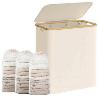 Boxxx Wäschekorb, Weiß, Beige, Metall, Kunststoff, Textil, Naturmaterialien, Lederlook, 150 l, rechteckig, 60x70.5x38.5 cm, Tragegriffe, Deckel, zusammenfaltbar, Haushalt & Reinigung, Wäschepflege, Wäschekörbe & Wäschetonnen Boxxx Wäschekorb, Weiß, Beige, Metall, Kunststoff, Textil, Naturmaterialien, Lederlook, 150 l, rechteckig, 60x70.5x38.5 cm, Tragegriffe, Deckel, zusammenfaltbar, Haushalt & Reinigung, Wäschepflege, Wäschekörbe & Wäschetonnen