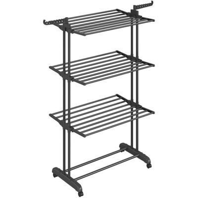 Boxxx Turmwäschetrockner, Schwarz, Metall, Kunststoff, 128x173x49 cm, klappbar, mit Rädern, Kleiderbügelhalter, platzsparend, Haushalt & Reinigung, Wäschepflege, Wäscheständer Boxxx Turmwäschetrockner, Schwarz, Metall, Kunststoff, 128x173x49 cm, klappbar, mit Rädern, Kleiderbügelhalter, platzsparend, Haushalt & Reinigung, Wäschepflege, Wäscheständer