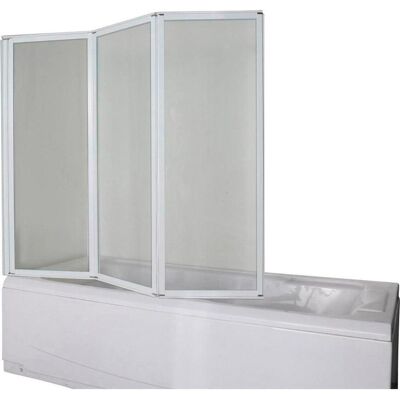 Badewannenfaltwand, Weiß, Metall, Glas, 130x121 cm, Badezimmer, Baden & Duschen, Badewannenaufsatz Badewannenfaltwand, Weiß, Metall, Glas, 130x121 cm, Badezimmer, Baden & Duschen, Badewannenaufsatz