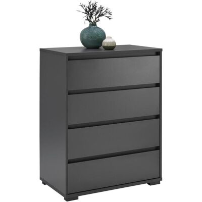 Carryhome Kommode, Anthrazit, Kunststoff, 4 Schublade(n) Schubladen, 80x103x48 cm, Kleinmöbel, Kommoden, Kommoden Carryhome Kommode, Anthrazit, Kunststoff, 4 Schublade(n) Schubladen, 80x103x48 cm, Kleinmöbel, Kommoden, Kommoden
