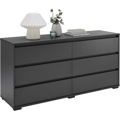 Carryhome Sideboard, Anthrazit, Kunststoff, 6 Schublade(n) Schubladen, 160x79x48 cm, Typenauswahl, Beimöbel erhältlich, Kleinmöbel, Kommoden, Sideboards Carryhome Sideboard, Anthrazit, Kunststoff, 6 Schublade(n) Schubladen, 160x79x48 cm, Typenauswahl, Beimöbel erhältlich, Kleinmöbel, Kommoden, Sideboards