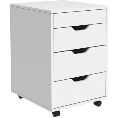 Carryhome Rollcontainer, Weiß, Holzwerkstoff, 4 Schublade(n) Schubladen, 40x66.5x45 cm, Büromöbel, Büromöbel-Sets & Büromöbel-Serien, Büromöbelserien Carryhome Rollcontainer, Weiß, Holzwerkstoff, 4 Schublade(n) Schubladen, 40x66.5x45 cm, Büromöbel, Büromöbel-Sets & Büromöbel-Serien, Büromöbelserien