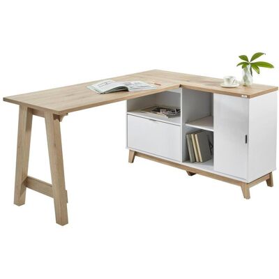 Voleo Eckschreibtisch, Weiß, Eiche San Remo, Holzwerkstoff, 1 Schublade(n) Schubladen, rechteckig, eckig, 120x76x159 cm, Stauraum, Büromöbel, Büromöbel-Sets & Büromöbel-Serien, Büromöbelserien Voleo Eckschreibtisch, Weiß, Eiche San Remo, Holzwerkstoff, 1 Schublade(n) Schubladen, rechteckig, eckig, 120x76x159 cm, Stauraum, Büromöbel, Büromöbel-Sets & Büromöbel-Serien, Büromöbelserien