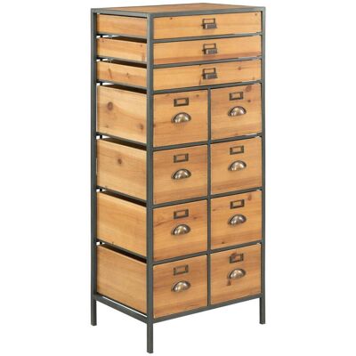Livetastic Kommode, Naturfarben, Schwarz, Holz, Metall, Tanne, massiv, 11 Schublade(n) Schubladen, 50x120x38 cm, Kleinmöbel, Kommoden, Kommoden Livetastic Kommode, Naturfarben, Schwarz, Holz, Metall, Tanne, massiv, 11 Schublade(n) Schubladen, 50x120x38 cm, Kleinmöbel, Kommoden, Kommoden