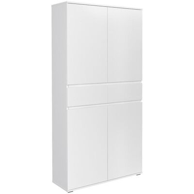 Xora Mehrzweckschrank, Weiß, Kunststoff, 8 Fächer, 2 Schublade(n) Schubladen, 100x200x37 cm, stehend, Waschküche, Mehrzweckschränke Xora Mehrzweckschrank, Weiß, Kunststoff, 8 Fächer, 2 Schublade(n) Schubladen, 100x200x37 cm, stehend, Waschküche, Mehrzweckschränke