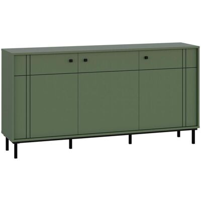 Carryhome Sideboard, Grün, Metall, 3 Fächer, 160.2x81.8x37 cm, Kleinmöbel, Kommoden, Sideboards Carryhome Sideboard, Grün, Metall, 3 Fächer, 160.2x81.8x37 cm, Kleinmöbel, Kommoden, Sideboards