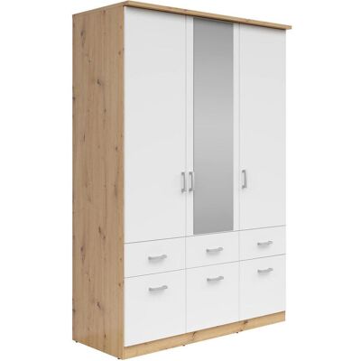 Boxxx - F80-SZF1L2D6S - Weiß - Sonoma Eiche - Wardrobe Boxxx - F80-SZF1L2D6S - Weiß - Sonoma Eiche - Wardrobe