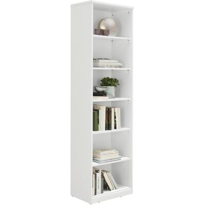 Xora Modell 207 - Weißes Regal - 55x194x36 cm Xora Modell 207 - Weißes Regal - 55x194x36 cm