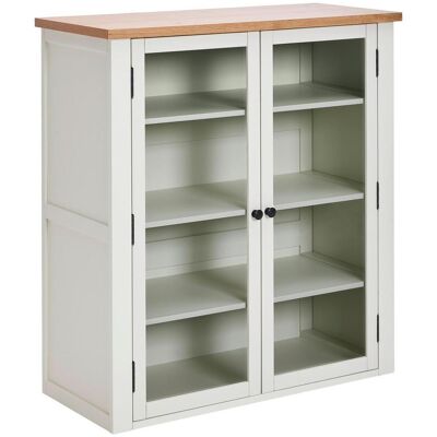 Mid.you Vitrine, Klar, Naturfarben, Weiß, Holz, Glas, Holzwerkstoff, Eiche, Kiefer, furniert, massiv, 3 Fächer, 100x107x43 cm, Holzmöbel, Holzschränke, Vitrinen Holz, Vitrinenschränke Holz Mid.you Vitrine, Klar, Naturfarben, Weiß, Holz, Glas, Holzwerkstoff, Eiche, Kiefer, furniert, massiv, 3 Fächer, 100x107x43 cm, Holzmöbel, Holzschränke, Vitrinen Holz, Vitrinenschränke Holz