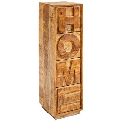 Livetastic Kommode, Naturfarben, Holz, Mangoholz, massiv, Texte, 4 Schublade(n) Schubladen, 32x110x35 cm, handgemacht, Kleinmöbel, Kommoden, Kommoden Livetastic Kommode, Naturfarben, Holz, Mangoholz, massiv, Texte, 4 Schublade(n) Schubladen, 32x110x35 cm, handgemacht, Kleinmöbel, Kommoden, Kommoden