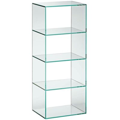 Xora Regal, Transparent, Glas, 3 Fächer, 40x99x30 cm, in verschiedenen Größen erhältlich, Wohnzimmer, Regale, Bücherregale Xora Regal, Transparent, Glas, 3 Fächer, 40x99x30 cm, in verschiedenen Größen erhältlich, Wohnzimmer, Regale, Bücherregale