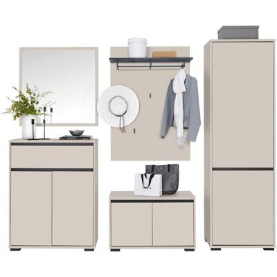 Xora Garderobe, Anthrazit, Kaschmir, Holzwerkstoff, 220x195x38 cm, Garderobe, Garderoben-Sets & Garderoben-Serien, Garderoben-Sets Xora Garderobe, Anthrazit, Kaschmir, Holzwerkstoff, 220x195x38 cm, Garderobe, Garderoben-Sets & Garderoben-Serien, Garderoben-Sets
