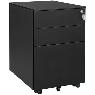SONGMICS Stahl Aktenschrank - 3 Schubladen, abschließbar, mobil SONGMICS Stahl Aktenschrank - 3 Schubladen, abschließbar, mobil