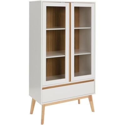 Mid.you Vitrine, Naturfarben, Weiß, Holz, Glas, Holzwerkstoff, Kautschukholz, massiv, 2 Fächer, 1 Schublade(n) Schubladen, 80x149x40 cm, Bsci, Holzmöbel, Holzschränke, Vitrinen Holz, Vitrinenschränke Holz Mid.you Vitrine, Naturfarben, Weiß, Holz, Glas, Holzwerkstoff, Kautschukholz, massiv, 2 Fächer, 1 Schublade(n) Schubladen, 80x149x40 cm, Bsci, Holzmöbel, Holzschränke, Vitrinen Holz, Vitrinenschränke Holz