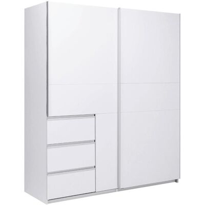 P & B Schiebetürenschrank, Weiß, Holzwerkstoff, 2 Fächer, 3 Schublade(n) Schubladen, 175x210x61.5 cm, in verschiedenen Größen erhältlich, Schlafzimmer, Kleiderschränke, Schwebetürenschränke P & B Schiebetürenschrank, Weiß, Holzwerkstoff, 2 Fächer, 3 Schublade(n) Schubladen, 175x210x61.5 cm, in verschiedenen Größen erhältlich, Schlafzimmer, Kleiderschränke, Schwebetürenschränke