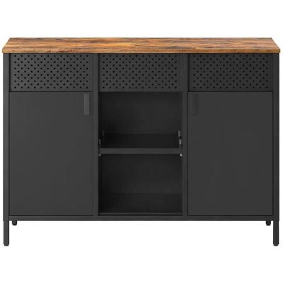 Boxxx Kommode, Braun, Schwarz, Metall, Kunststoff, 3 Fächer, 1 Schublade(n) Schubladen, 110x76x40 cm, stehend, Kleinmöbel, Kommoden, Kommoden Boxxx Kommode, Braun, Schwarz, Metall, Kunststoff, 3 Fächer, 1 Schublade(n) Schubladen, 110x76x40 cm, stehend, Kleinmöbel, Kommoden, Kommoden