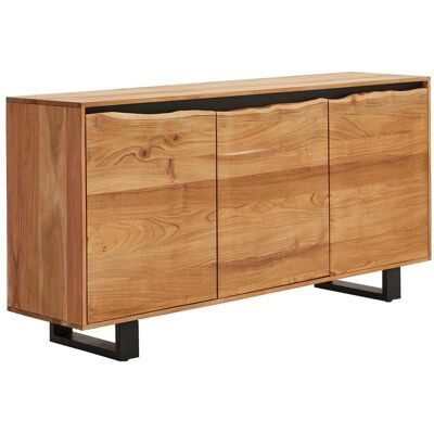 Livetastic Sideboard, Schwarz, Akaziefarben, Holz, Metall, Akazie,Akazie, vollmassiv, Holz, 2 Fächer, 160x80x40 cm, stehend, Holzmöbel, Kommoden Holz, Sideboards Holz Livetastic Sideboard, Schwarz, Akaziefarben, Holz, Metall, Akazie,Akazie, vollmassiv, Holz, 2 Fächer, 160x80x40 cm, stehend, Holzmöbel, Kommoden Holz, Sideboards Holz