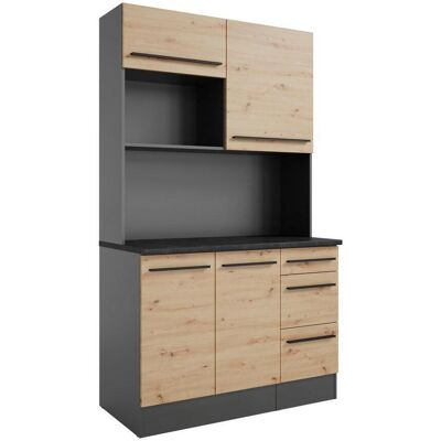 P & B Buffet, Anthrazit, Eiche Artisan, Holzwerkstoff, 2 Fächer, 3 Schublade(n) Schubladen, 120x211x60 cm, Beimöbel erhältlich, Küchen, Küchenmöbel, Buffetschränke P & B Buffet, Anthrazit, Eiche Artisan, Holzwerkstoff, 2 Fächer, 3 Schublade(n) Schubladen, 120x211x60 cm, Beimöbel erhältlich, Küchen, Küchenmöbel, Buffetschränke