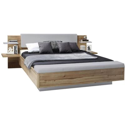Ti`me Ti'me Bettanlage, Grau, Eiche Artisan, Textil, Holzwerkstoff, 180x200 cm, gepolstertes Kopfteil, Schlafzimmer, Komplette Schlafzimmer und Serien, Schlafzimmerserien Ti`me Ti'me Bettanlage, Grau, Eiche Artisan, Textil, Holzwerkstoff, 180x200 cm, gepolstertes Kopfteil, Schlafzimmer, Komplette Schlafzimmer und Serien, Schlafzimmerserien