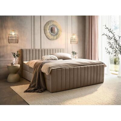 Milino Boxbett, Taupe, Kunststoff, H3, Höhe ca. 25 cm, 140x200 cm, Bettkasten, gepolstertes Kopfteil, Topper durchgehend, in verschiedenen Größen erhältlich, Matratze geteilt, Schlafzimmer, Betten, Boxspringbetten Milino Boxbett, Taupe, Kunststoff, H3, Höhe ca. 25 cm, 140x200 cm, Bettkasten, gepolstertes Kopfteil, Topper durchgehend, in verschiedenen Größen erhältlich, Matratze geteilt, Schlafzimmer, Betten, Boxspringbetten